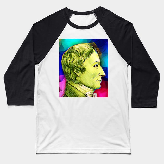 Anders Gustaf Ekeberg Colourful Portrait | Anders Gustaf Ekeberg Artwork 7 Baseball T-Shirt by JustLit